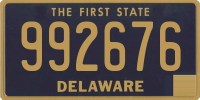 DE license plate 992676