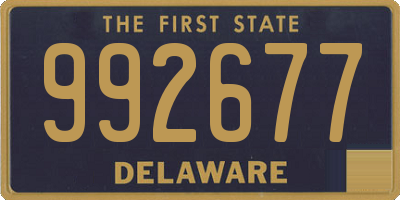 DE license plate 992677