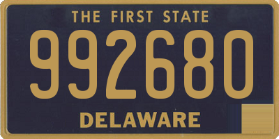DE license plate 992680
