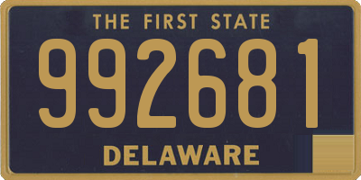 DE license plate 992681