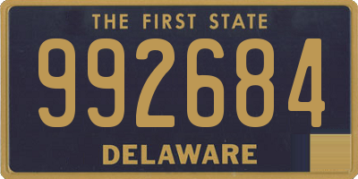 DE license plate 992684