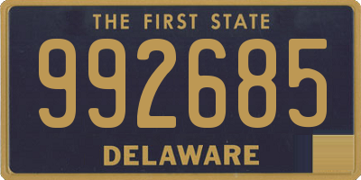 DE license plate 992685