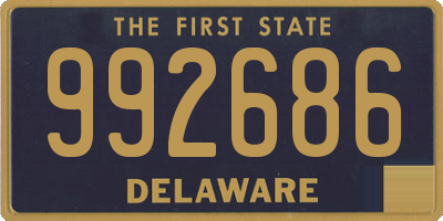 DE license plate 992686