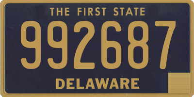 DE license plate 992687