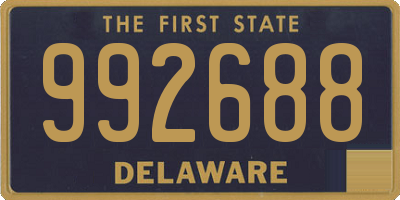 DE license plate 992688