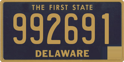 DE license plate 992691