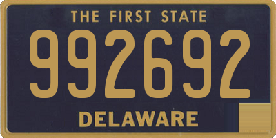 DE license plate 992692