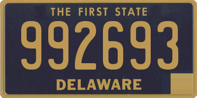 DE license plate 992693