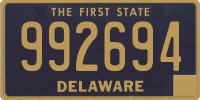 DE license plate 992694