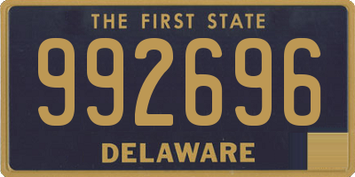 DE license plate 992696