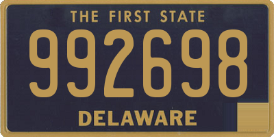 DE license plate 992698