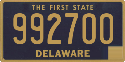 DE license plate 992700