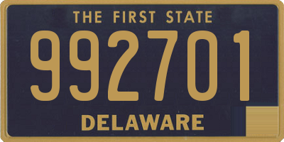 DE license plate 992701