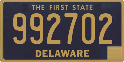DE license plate 992702