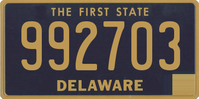 DE license plate 992703