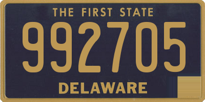 DE license plate 992705
