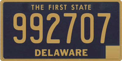 DE license plate 992707