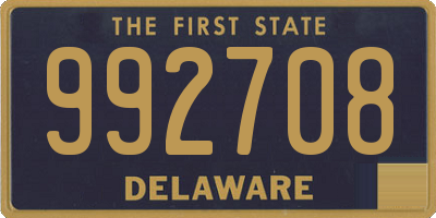 DE license plate 992708