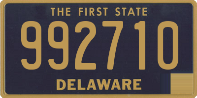 DE license plate 992710