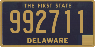 DE license plate 992711