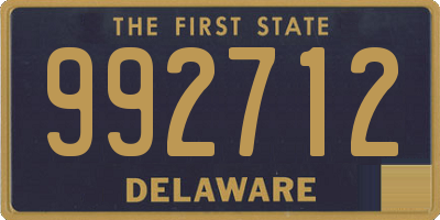 DE license plate 992712