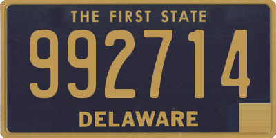DE license plate 992714