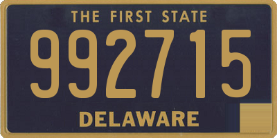 DE license plate 992715