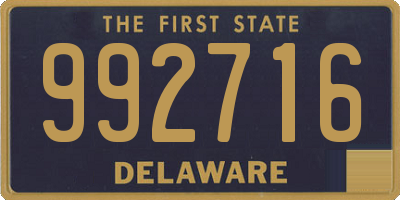 DE license plate 992716