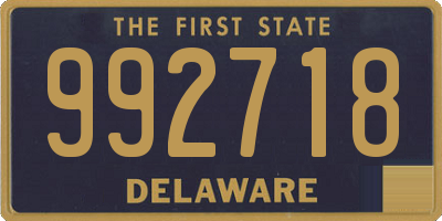 DE license plate 992718