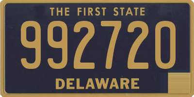 DE license plate 992720