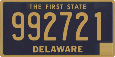 DE license plate 992721