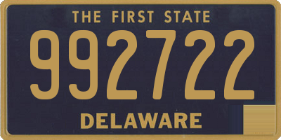 DE license plate 992722
