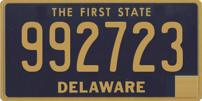 DE license plate 992723