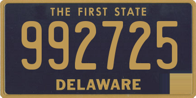 DE license plate 992725