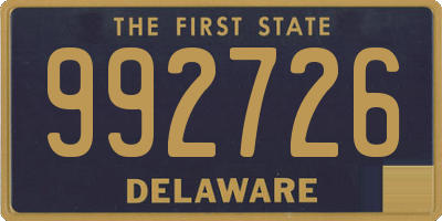 DE license plate 992726