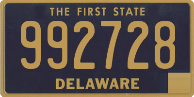 DE license plate 992728