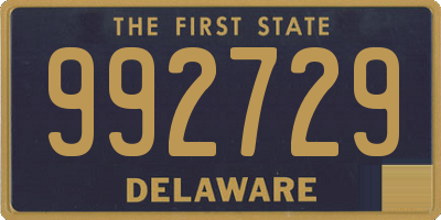 DE license plate 992729
