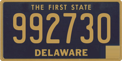 DE license plate 992730
