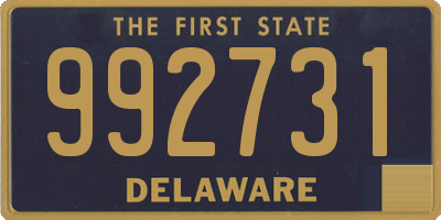DE license plate 992731