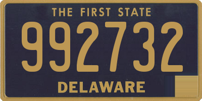 DE license plate 992732