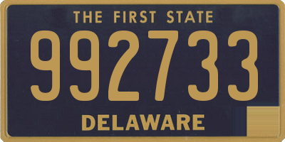 DE license plate 992733
