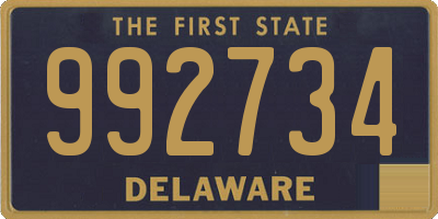 DE license plate 992734