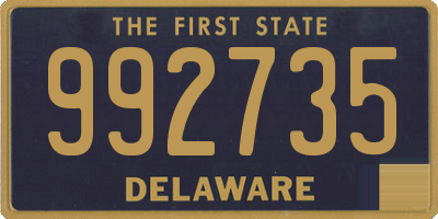 DE license plate 992735