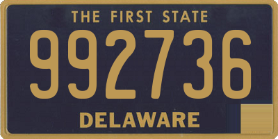 DE license plate 992736