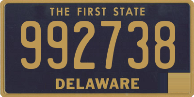 DE license plate 992738