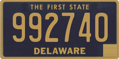 DE license plate 992740