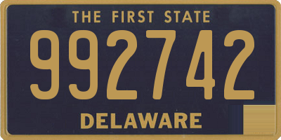 DE license plate 992742