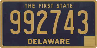 DE license plate 992743