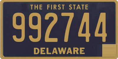 DE license plate 992744