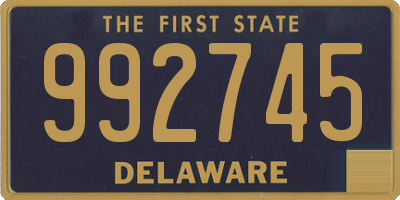 DE license plate 992745